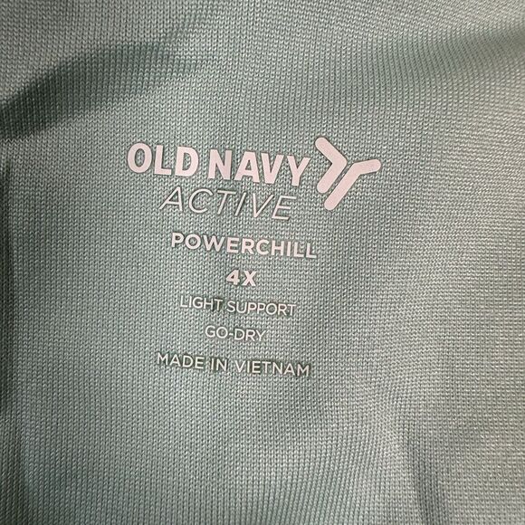 NWT Old Navy Plus Size Light Support Powerchill Green Tie-Dye Tank Top - Size 4X - Picture 4 of 11